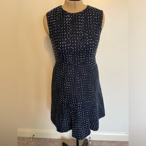 J. Crew Navy Blue Tweed Sheath Dress